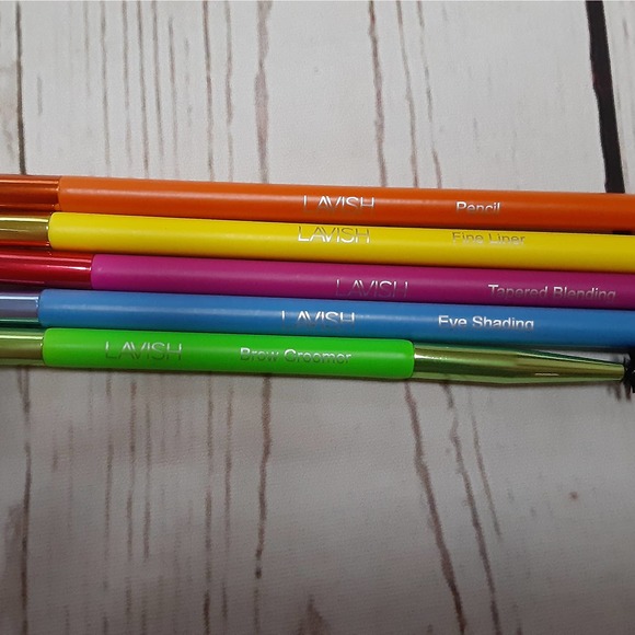 Lavish 5pc Neon Eye Brush Set BNIB - Picture 4 of 6